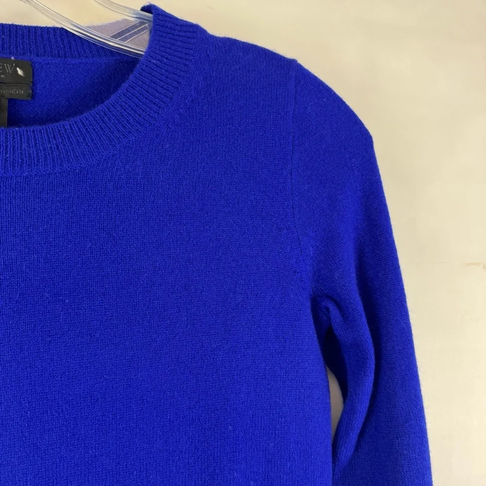 J.Crew Collection Italian Cashmere Sweater Crewneck Royal Blue Women’s XXS‎